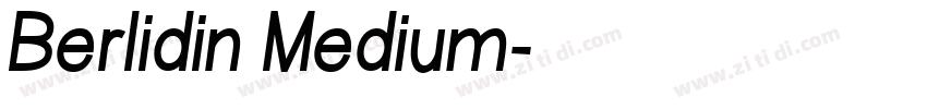Berlidin Medium字体转换